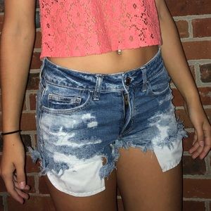 American eagle high rise shortie shorts size 4